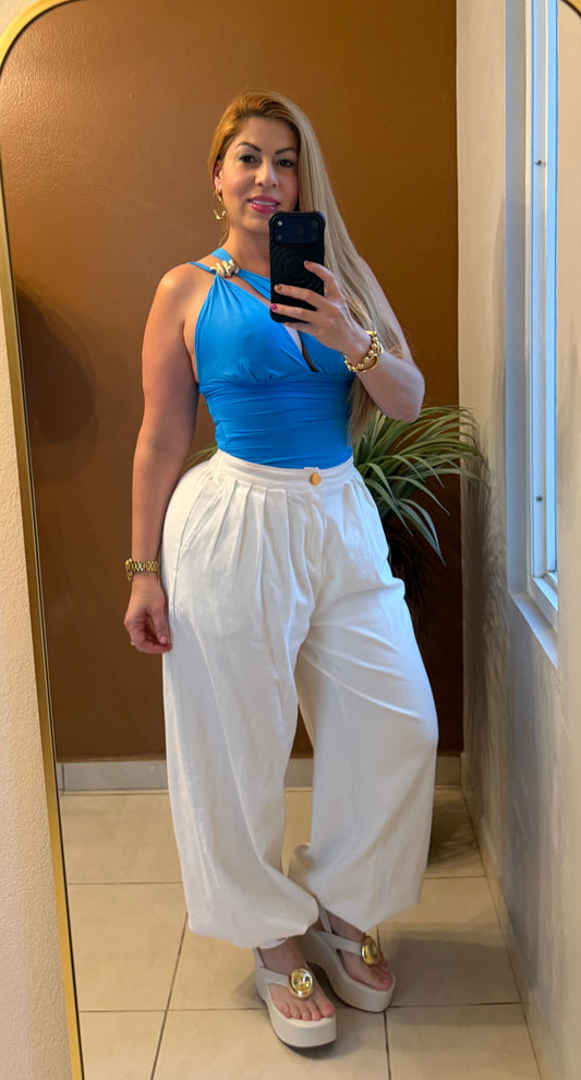 Blue bodysuit